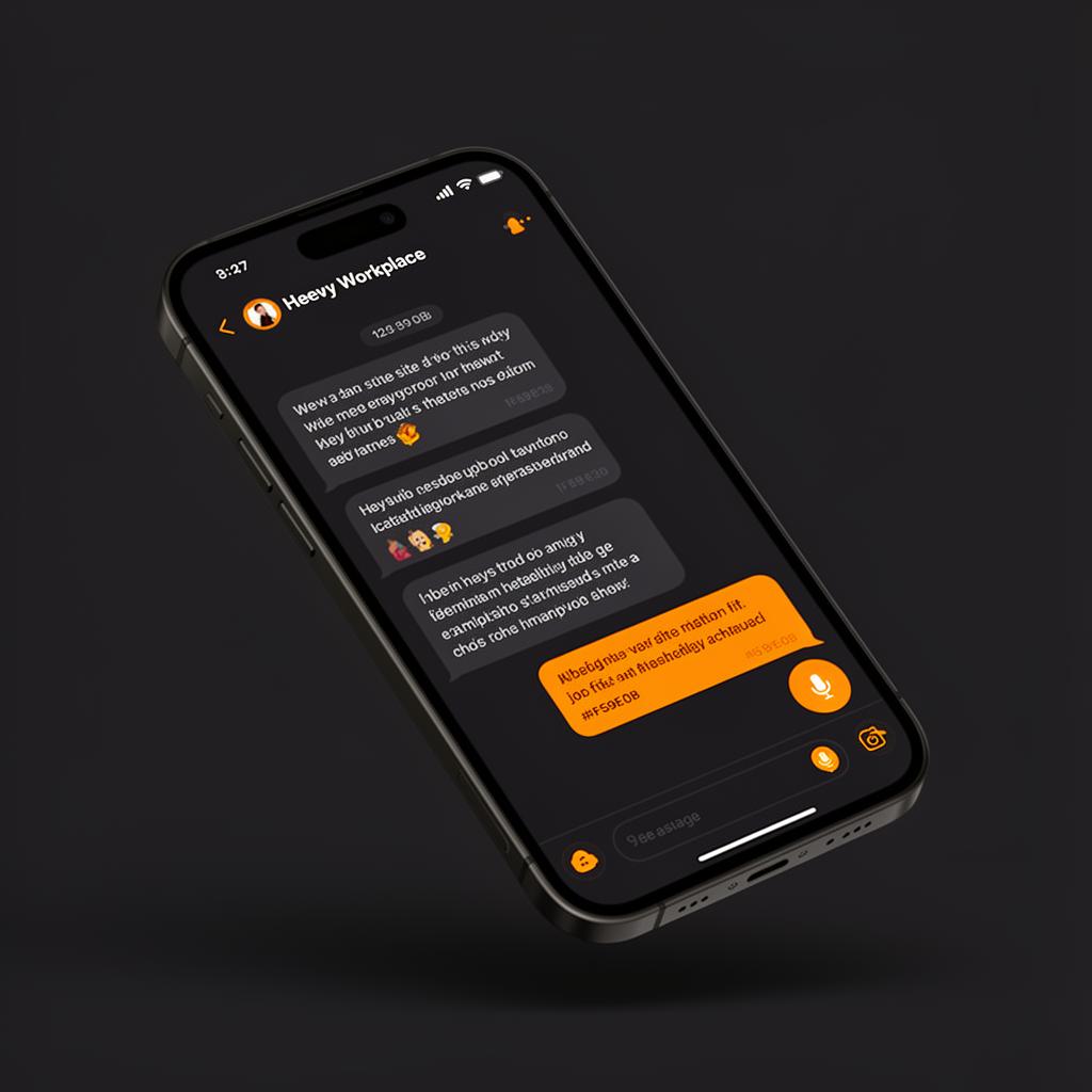 Heevy Workplace app on a phone